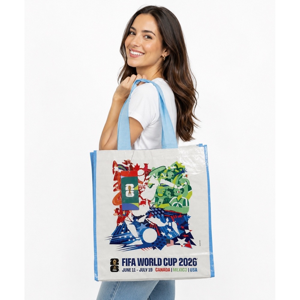 FIFA World Cup 2026 Reusable Tote Bag Canada Mexico USA Official Licensed NWT